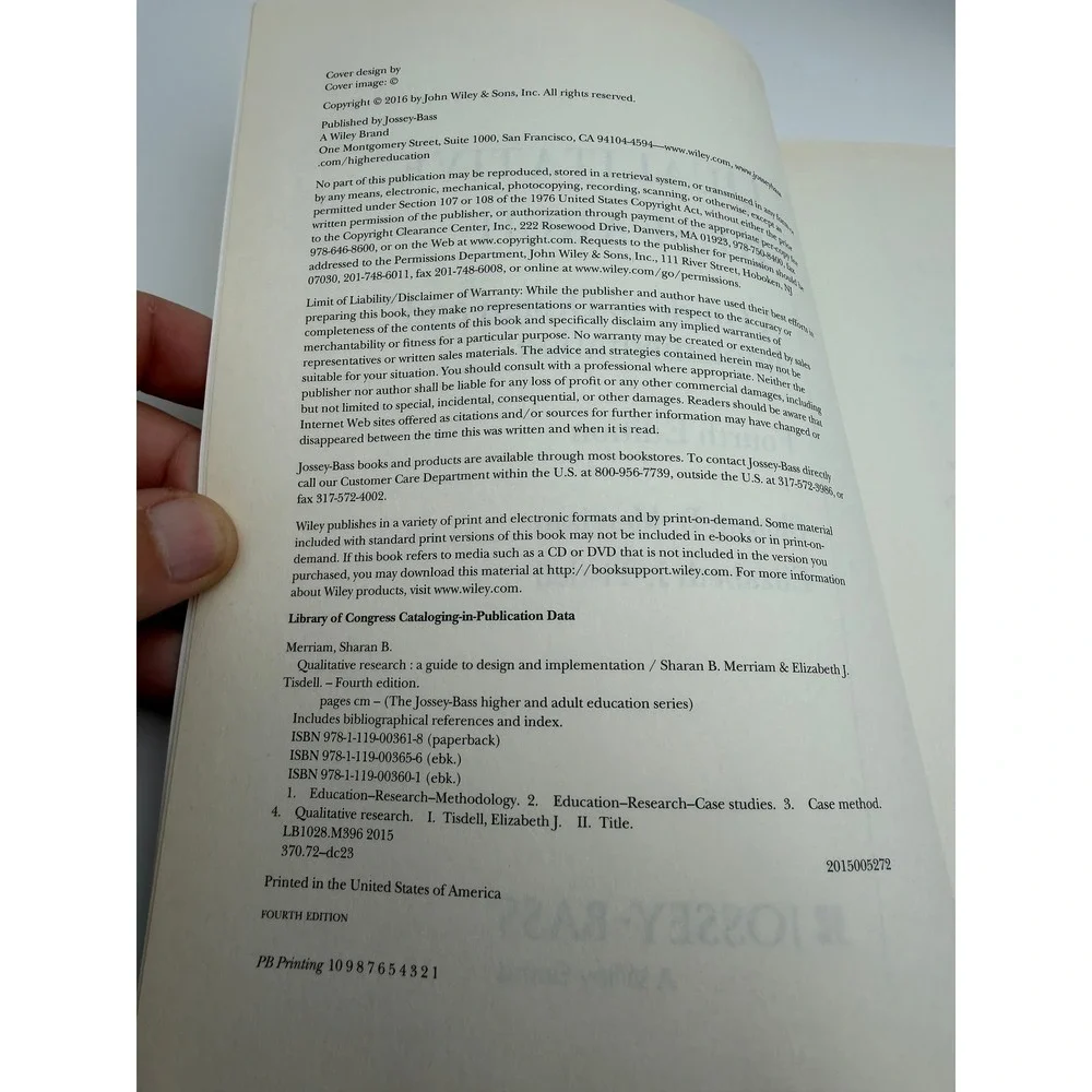 Qualitative Research Guide Design Implementation 4th Ed Merriam Tisdell K039